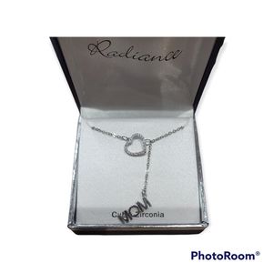Radiance cubic zirconia MOM Heart Pendant